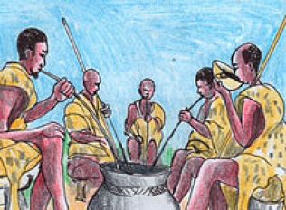 Depictions of traditional Bakiga lifestyle
